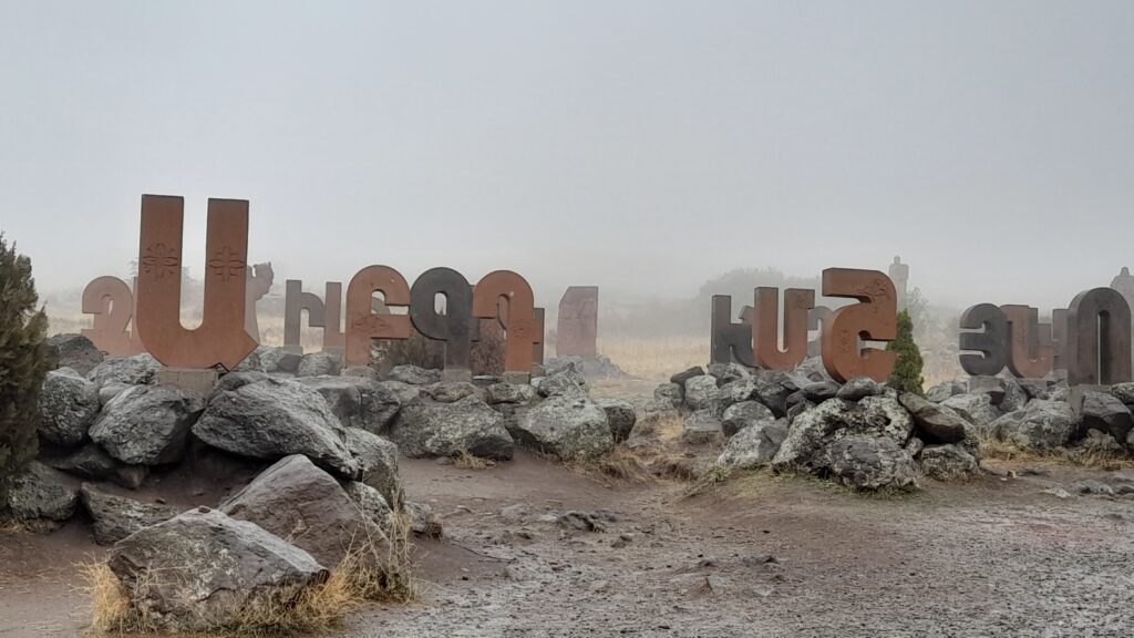 Traveltoer-Letter park Armenia/ Alphabet monument