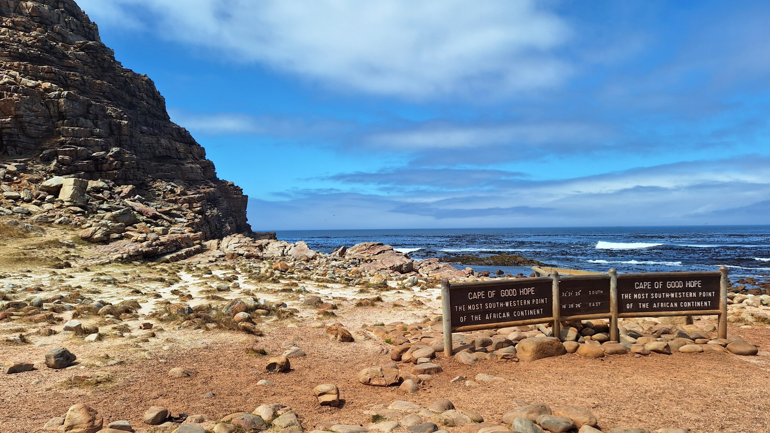Traveltoer-Cape of Good Hope most south-western point of Africa